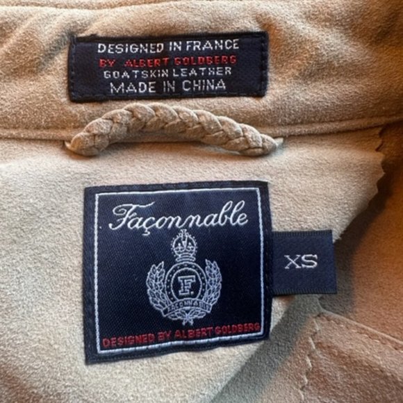 FACONNABLE Beige Suede Button Down Shirt Jacket – XS - Picture 13 of 13